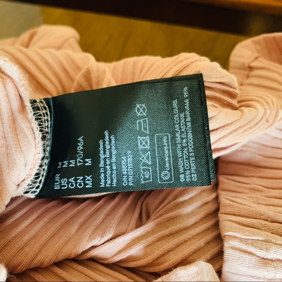 H&M Powder Pink Ribbed Bodycon Dress - Picture 6 of 6